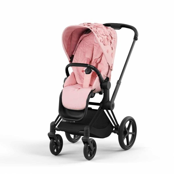 Coche Cybex PRIAM 4 Matte Black Simply Flowers Pale Blush